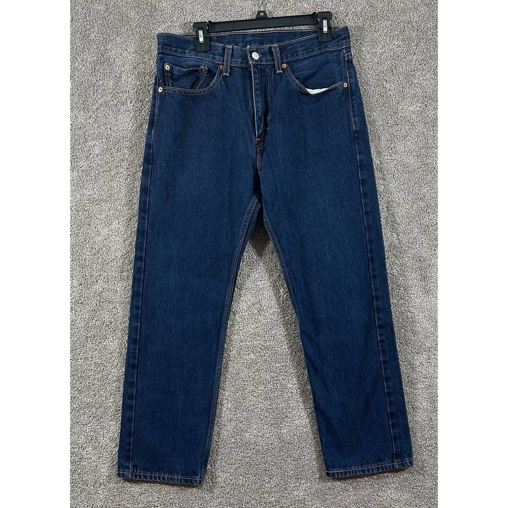 Levis 505 Jeans Mens Tag 34X30 Blue Denim Measures 32X29 Straight Leg